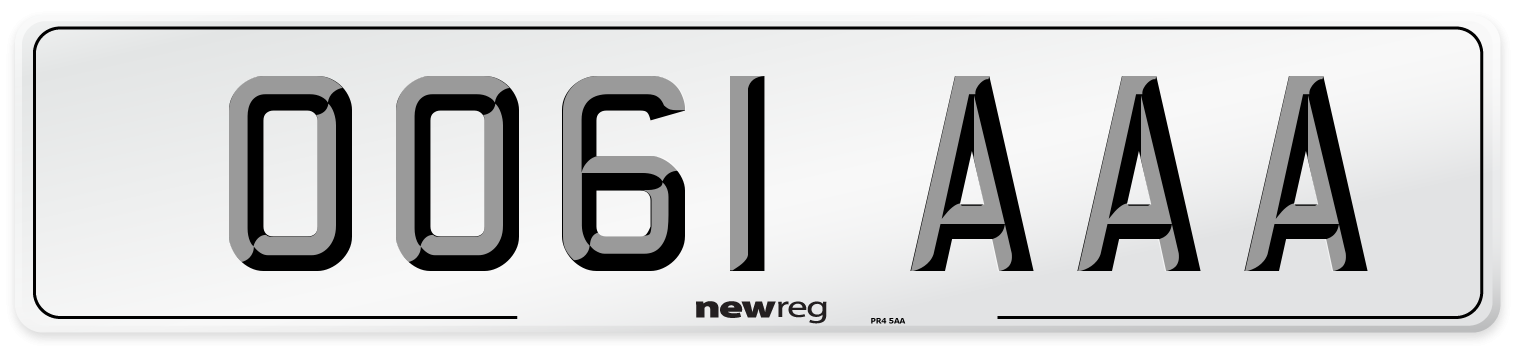 OO61 AAA Number Plate from New Reg